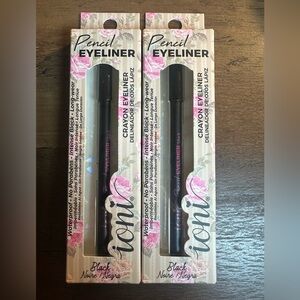 2pk IONI BLACK ULTRA-CREAMY WATERPROOF PENCIL CRAYON EYELINER NIB